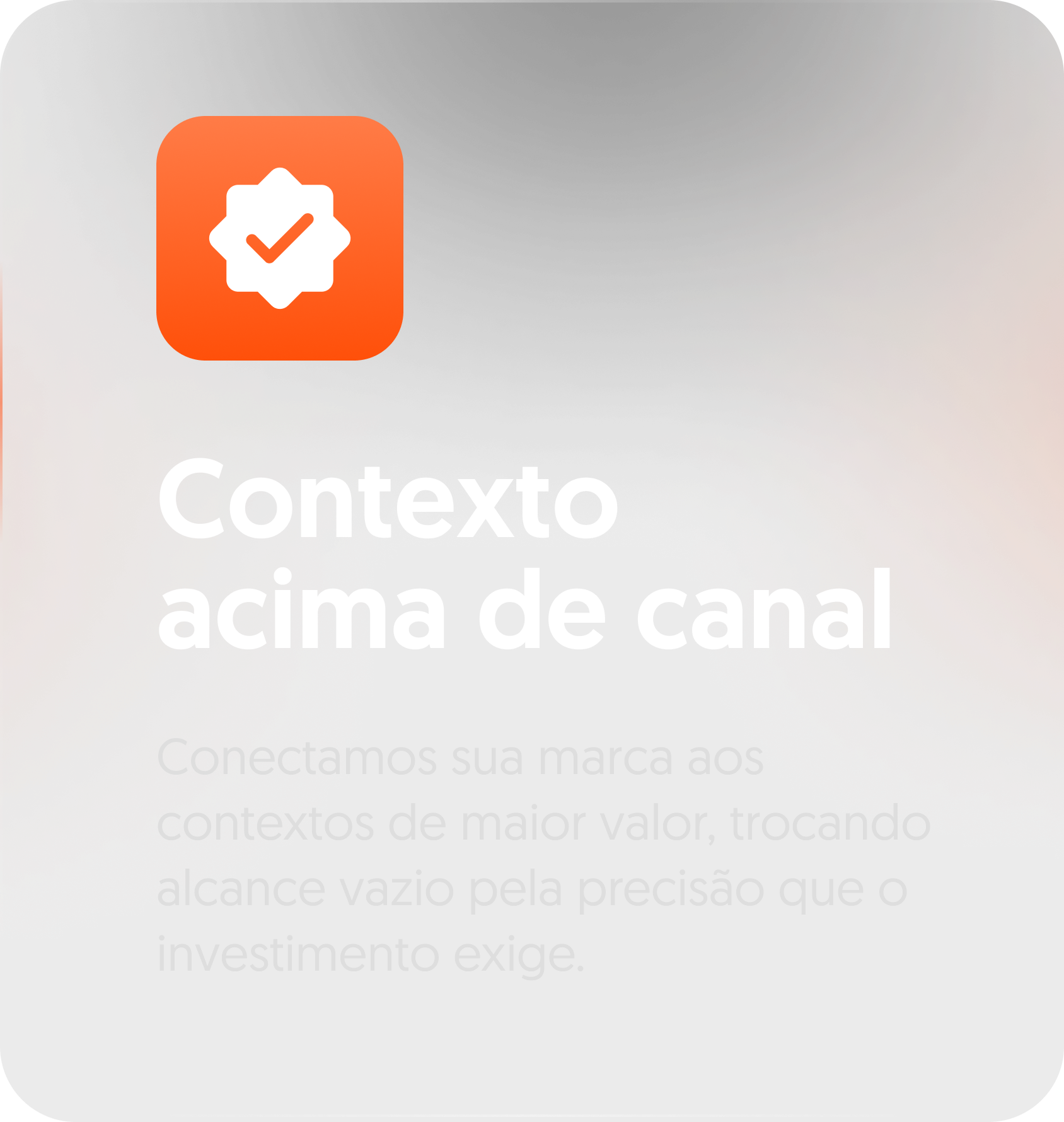 Contexto acima de canal